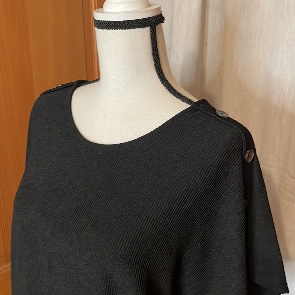 Misia woman’s black blouse with buttons on shoulders size L